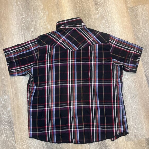 🤠 Wrangler Western Snap-Front Shirt - Multicolor Plaid - Mens XL - Picture 3 of 3